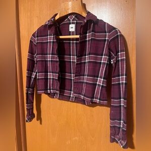 Vans Brand Flannel Crop Top Size XS